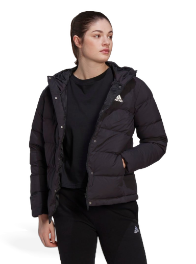 Pufferjacka adidas Originals Helionic Hooded Down Jacket Svart | HG8747