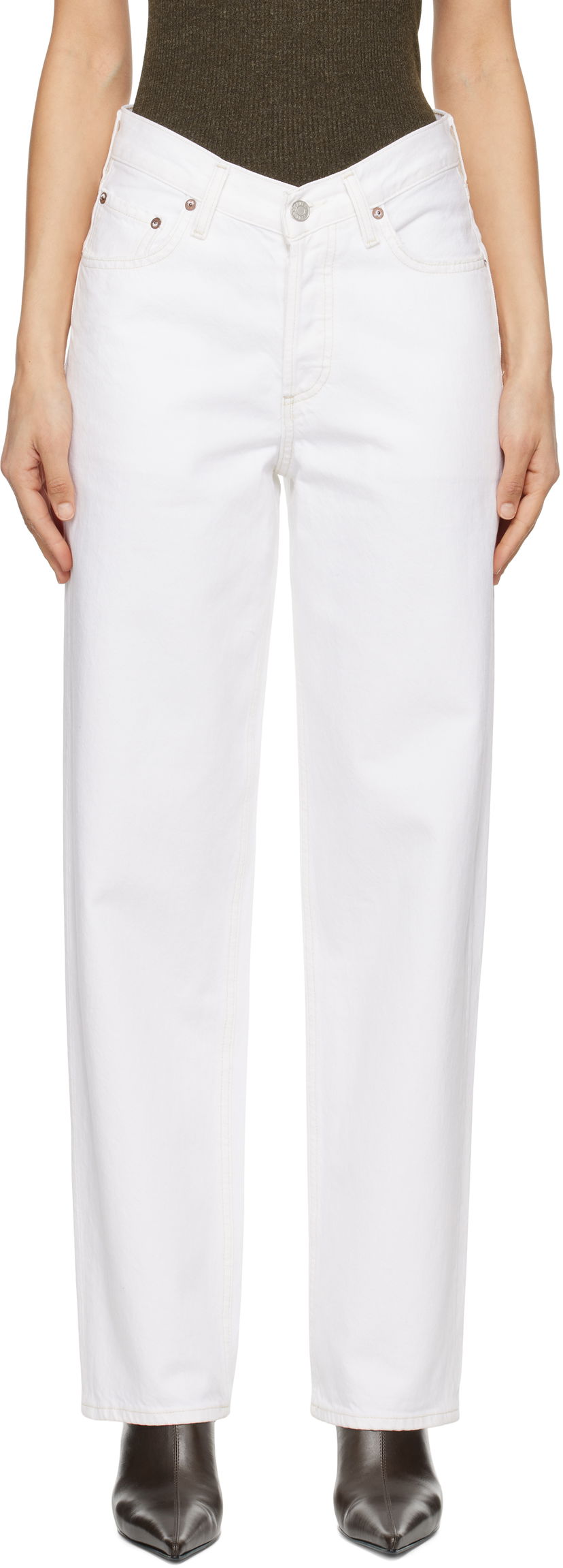 Jeans AGOLDE AGOLDE V-Waist Baggy Jeans Vit | A208-1183