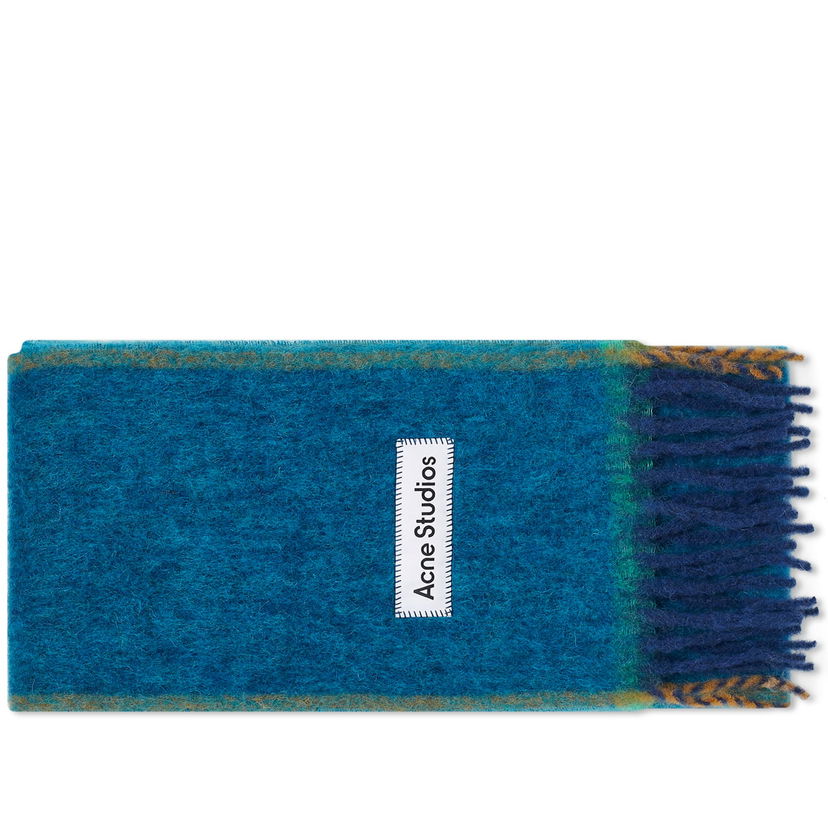 Halsduk Acne Studios Vally Solid Scarf "Turquoise Blue" Mörkblå | CA0290-AAP