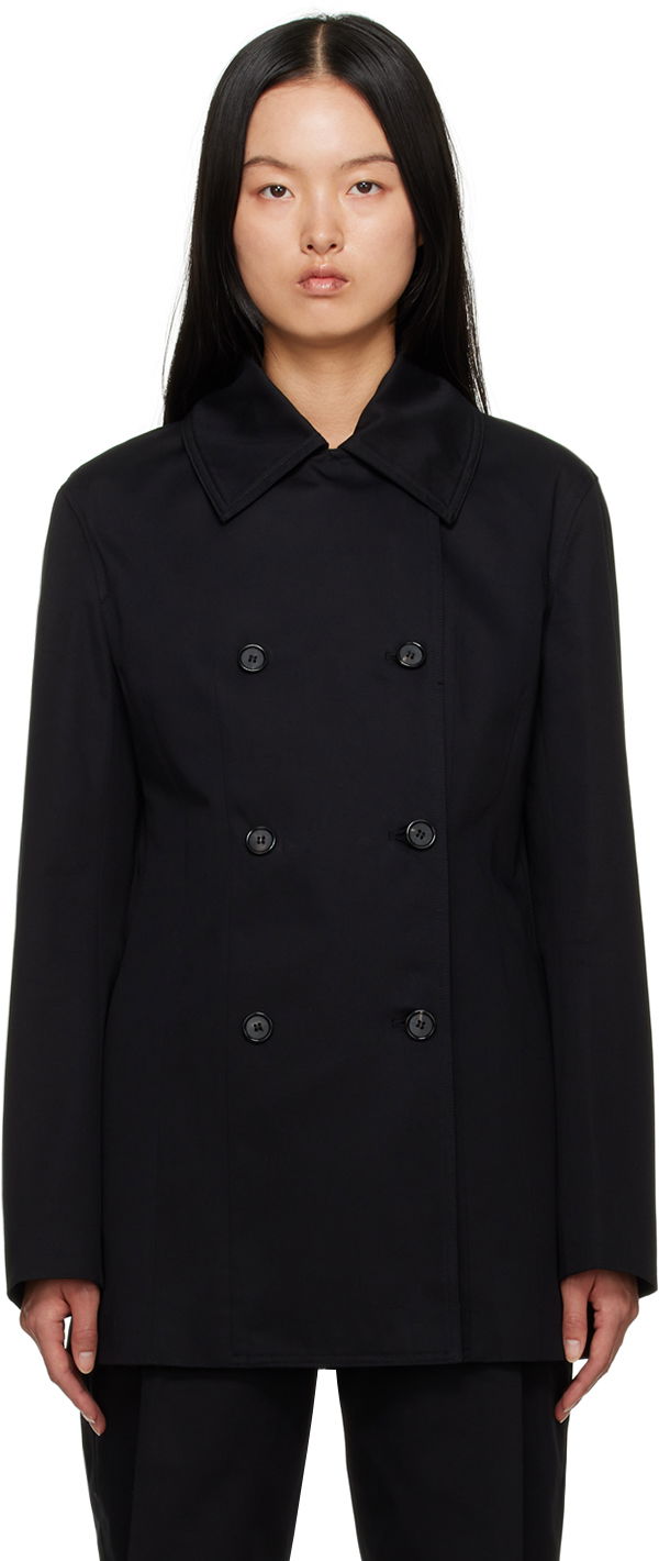 Jacka TOTEME Double-Breasted Blazer Svart | 233-1048-261