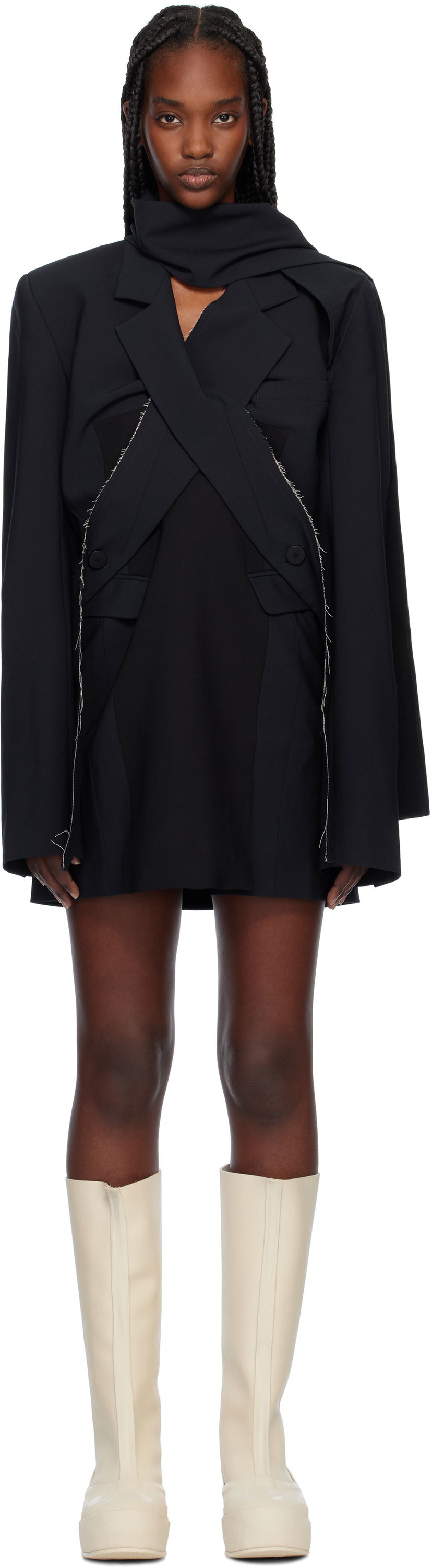 Klä Ottolinger Ottolinger Drape Suit Minidress Svart | 2223030102