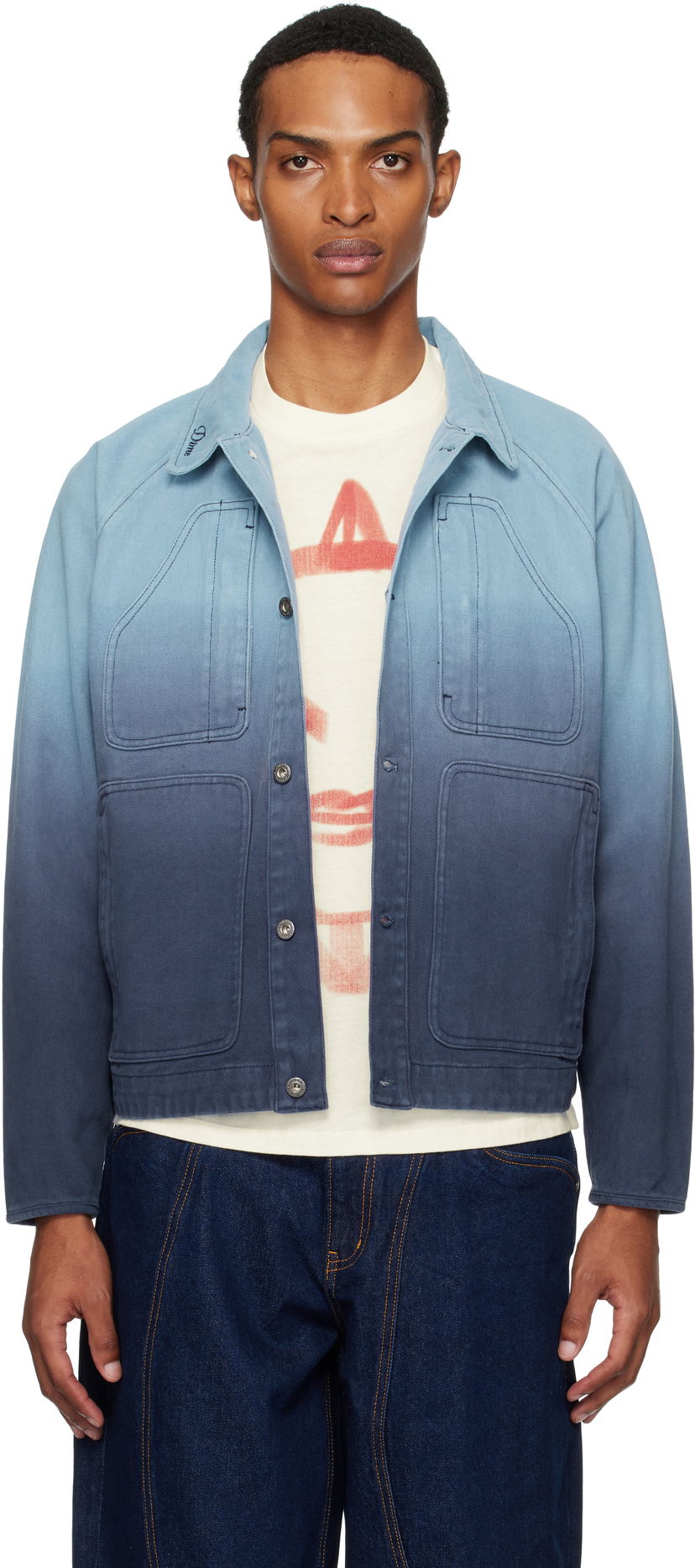 Jacka Dime Dime Dipped Chore Jacket Blå | DIMESU252BLU