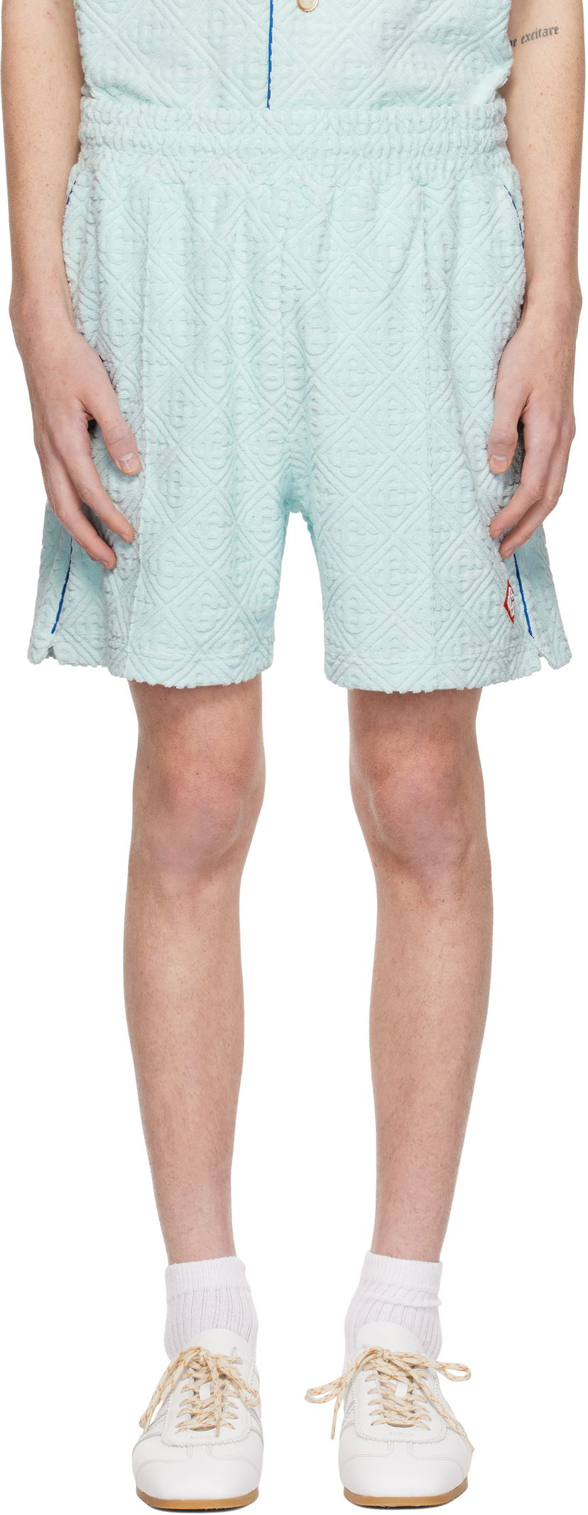 Shorts Casablanca Monogram Towelling Shorts Blå | MPS25-JTR-113-01