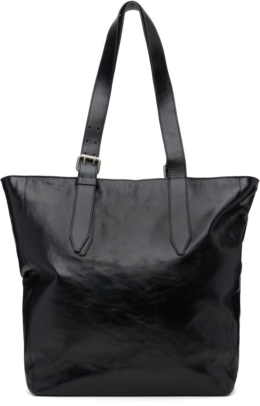 Tygpåse Dries Van Noten Dries Van Noten Adjustable Leather Tote Svart | 252-021513-151