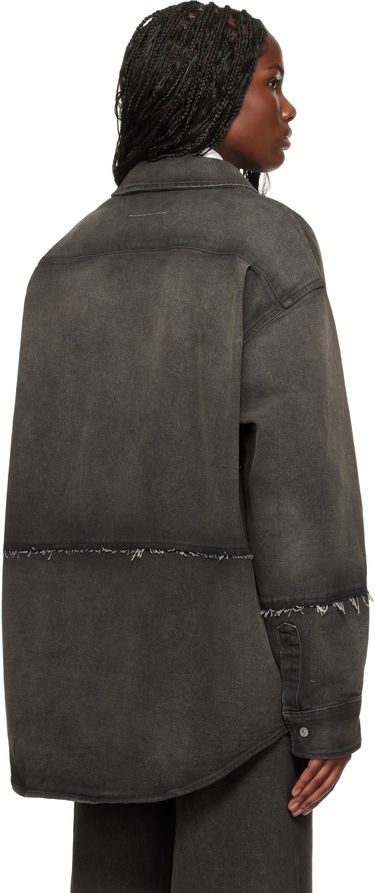 Skjorta Maison Margiela MM6 Maison Margiela Long-Sleeved Reconstructed Denim Shirt Svart | SH2DT0009 S30848, 2