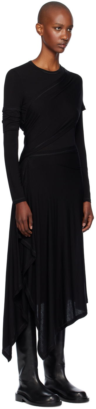 Klä Helmut Lang Helmut Lang Asymmetric Maxi Dress Svart | O07HW604, 1
