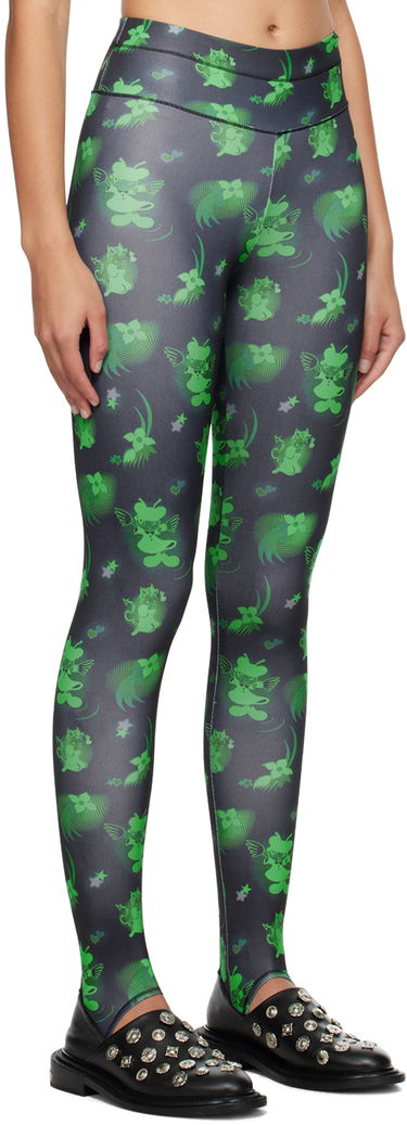 Damasker Chopova Lowena Cartoon Print Leggings Grön | 4093, 1