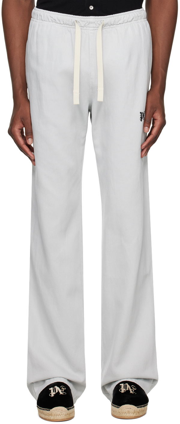 Träningsbyxor Palm Angels Monogram Travel Sweatpants Grå | PMCA141R24FAB0010510