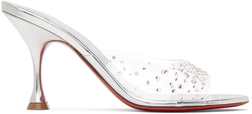 Tillbehör Christian Louboutin Christian Louboutin Degramule Strass 85 Heeled Sandals Metallisk | 3220417, 0