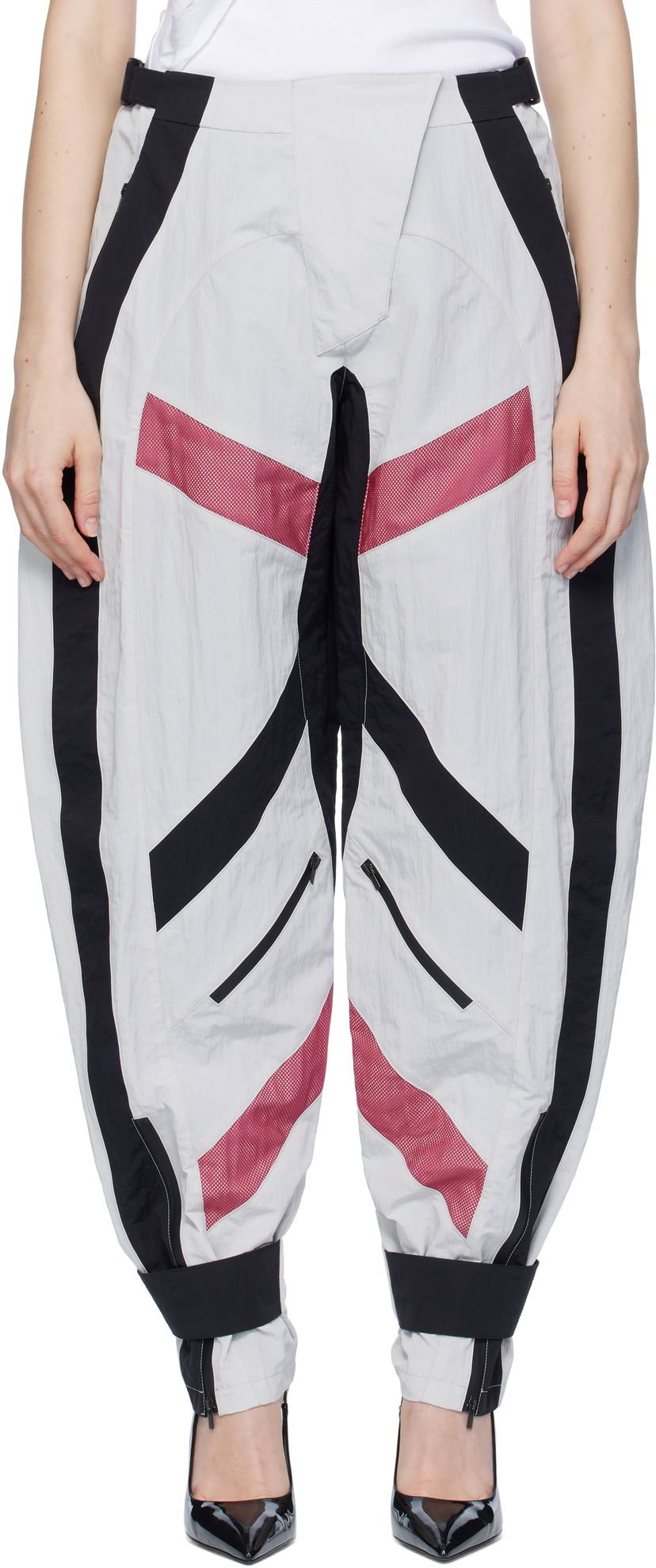 Byxor The Attico The Attico Panelled Harem Pants Grå | 250WCP00269 PAA100AA