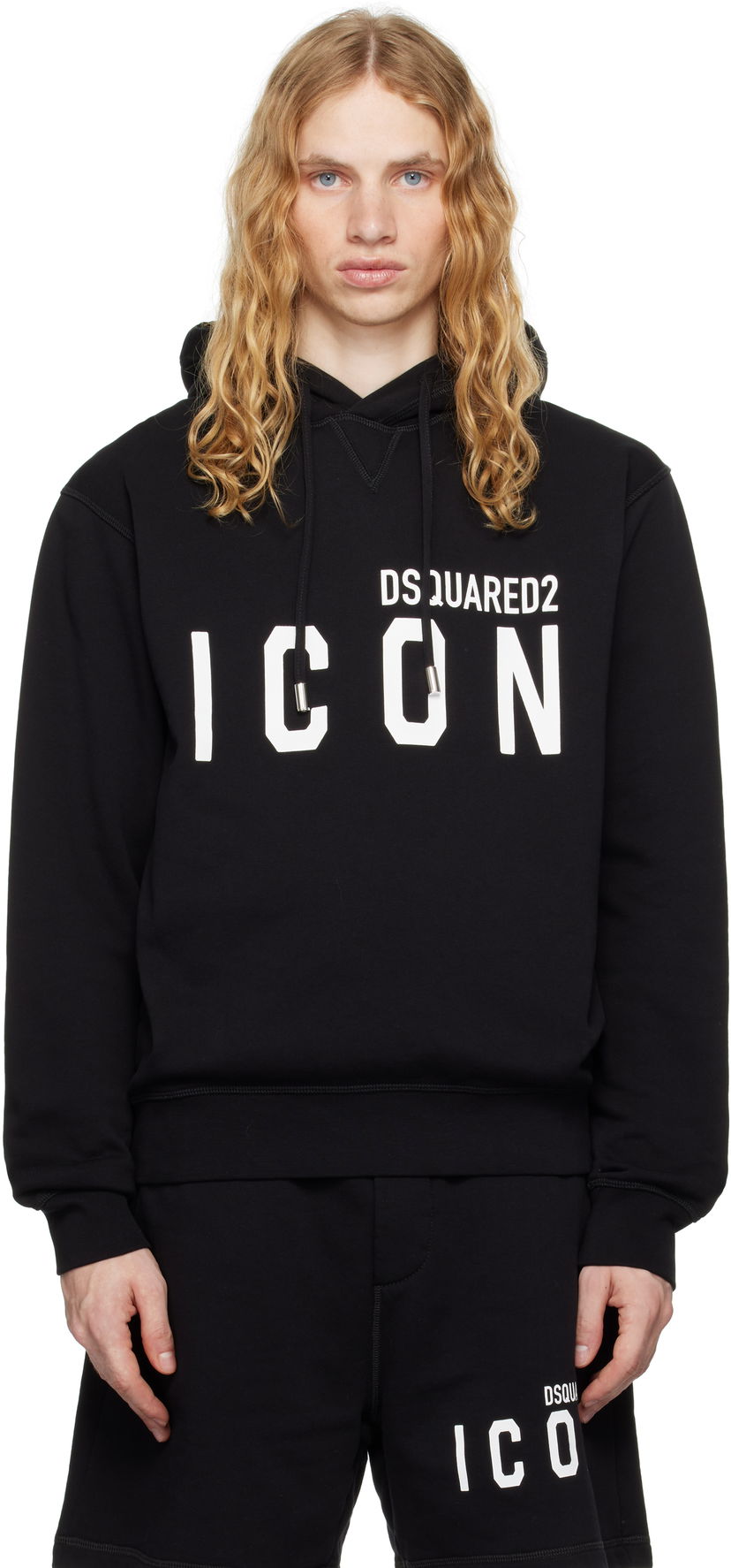Sweatshirt DSQUARED2 Cool Fit Hoodie Svart | S79GU0003_D25015