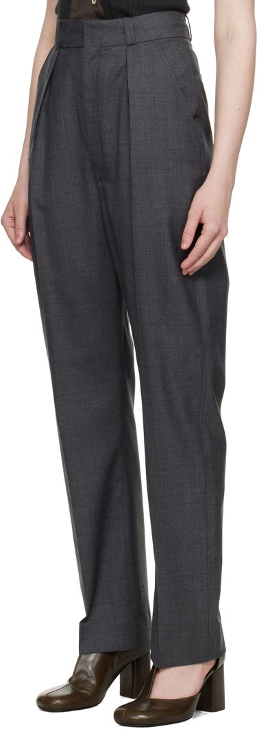 Byxor LEMAIRE Lemaire Dropped Crotch Soft Trousers Grå | PA1183 LF1386, 3