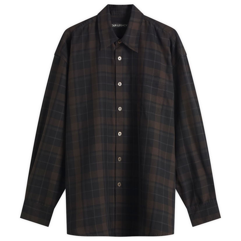 Skjorta OUR LEGACY Our Legacy Borrowed Shirt, Shadow Check Brun | M2252OB
