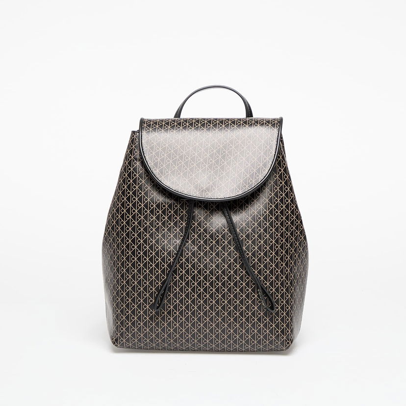 Ryggsäck CALVIN KLEIN Calvin Klein Emblem Aop Flap Backpack Svart | LV04F3271G 2XA