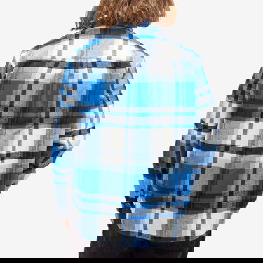 Skjorta BAPE Checked Overshirt Blå | 001SHK801004M-BLU, 3