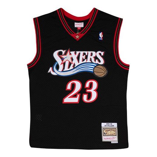 Jersey Mitchell & Ness Mitchell & Ness NBA 76ers Basketball Jersey Svart | SMJYGS20049-P76BLCK05LWM