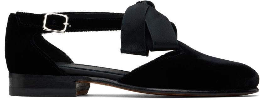 Sneakers och skor Bode Velvet Theater Ballerina Flats Svart | MRFW000031