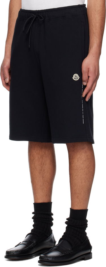 Shorts Moncler Moncler Genius x FRGMT Hiroshi Fujiwara Embroidered Logo Cotton Shorts Svart | K109U8H00001M5214, 3