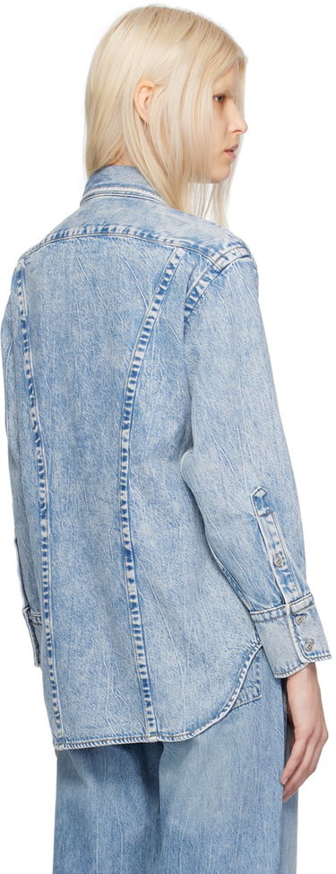 Skjorta rag & bone Diana Featherweight Denim Shirt Blå | WDD23H1423FTMI, 2