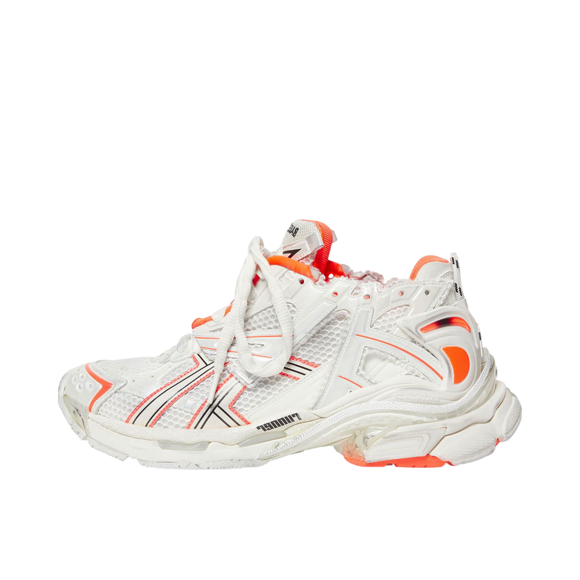Sneakers och skor Balenciaga Runner Trainer Fluo Orange Vit | 677403W3RBM9770