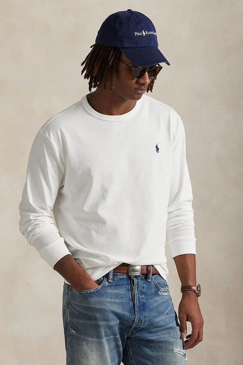 T-shirt Polo by Ralph Lauren Polo Ralph Lauren Long Sleeve T-Shirt Vit | 710970697