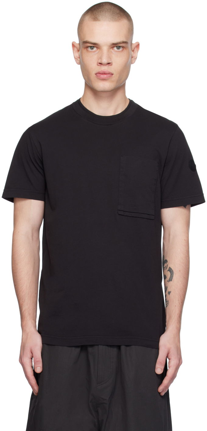 T-shirt Moncler Patch Pocket T-Shirt Svart | J10918C0000189ADY