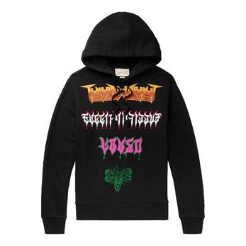 Sweatshirt Gucci Gucci Printing Cotton Hoodie Svart | 475374-XJAKM-1082