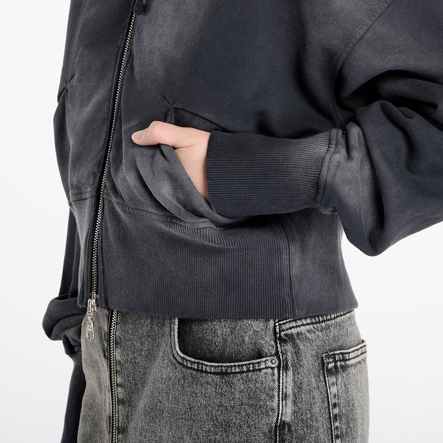 Sweatshirt Dime Dime Cropped Zip Hoodie Svart | DIMEFA2511BLK, 1