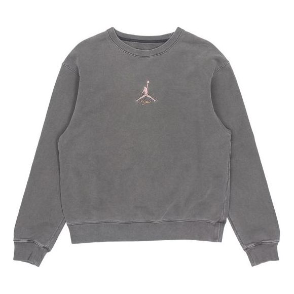 Sweater Jordan Air Jordan Fleece Embroidered Crewneck Sweatshirt Grå | DO2308-010
