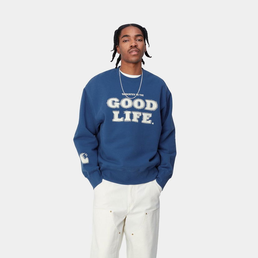 Sweater Carhartt WIP Mist Crewneck Blå | I033245_25S_XX