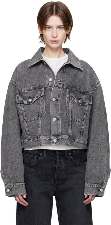 Jacka AGOLDE AGOLDE Palmer Cropped Denim Jacket Grå | A5047-1346, 0