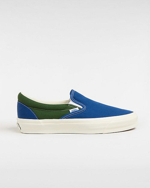 Sneakers och skor Vans Premium Slip-on 98 Shoes (deep Teal Plaid) Unisex Green, Size 2.5 Blå | VN000CSEY7G