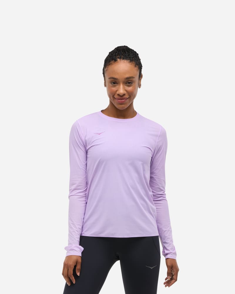 T-shirt Hoka One One Airolite Run Long Sleeve T-Shirt, Size XL Purpur | 1151083-ARF