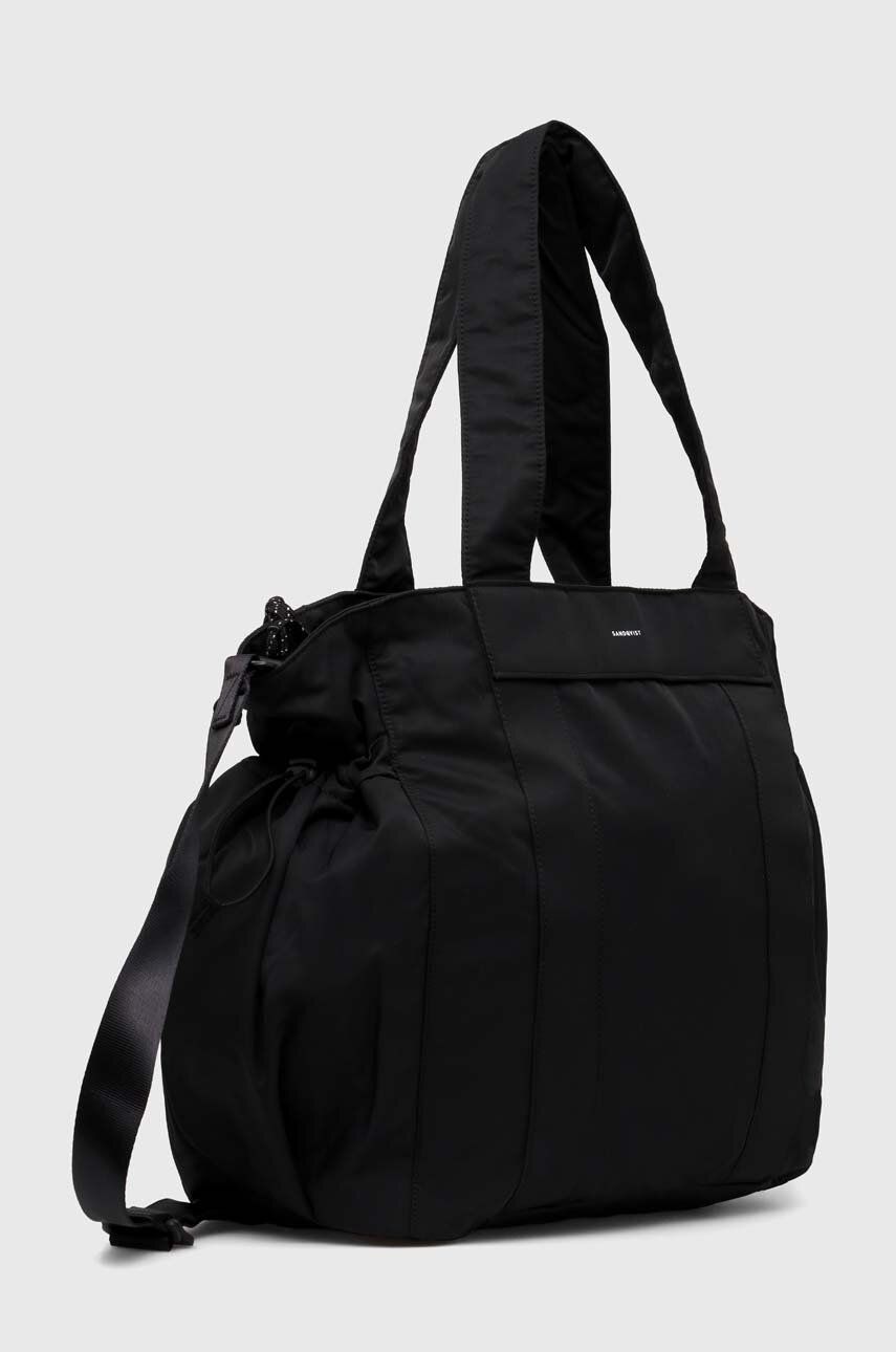 Tygpåse Sandqvist Sigrid Tote Bag Svart | SQA1881, 1