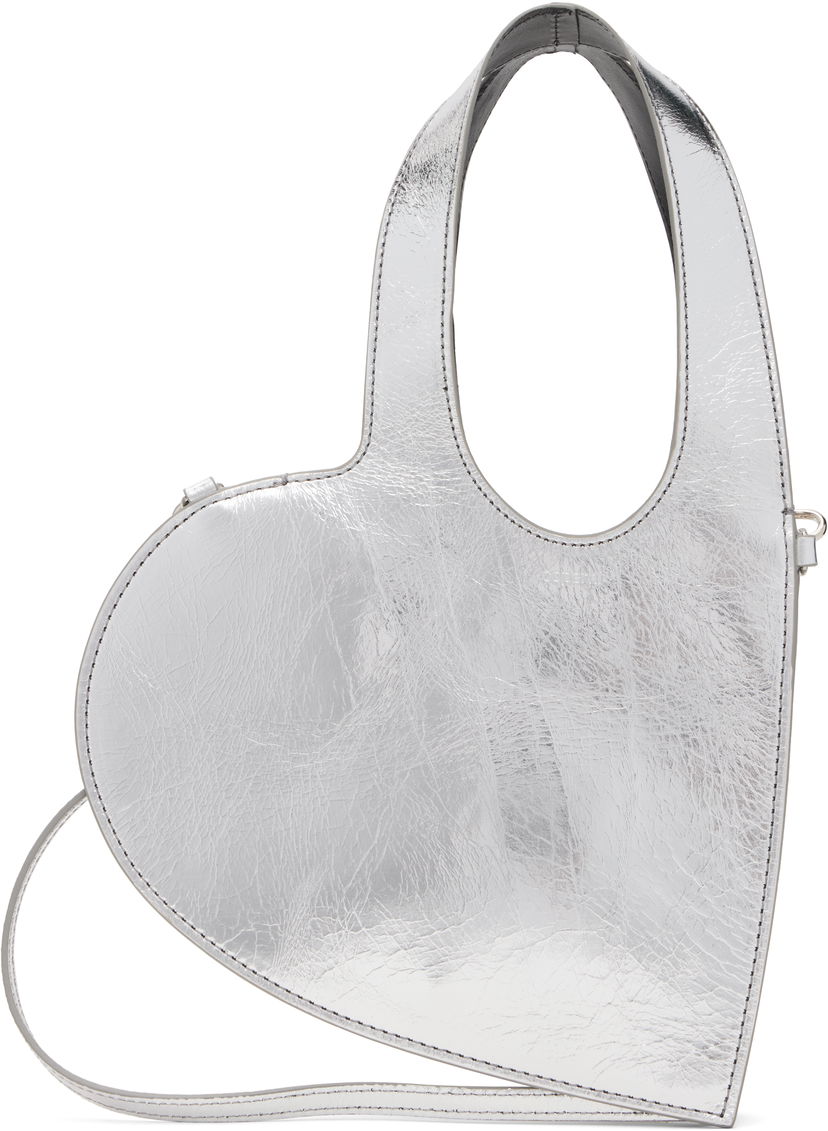 Tygpåse Coperni Coperni Mini Heart Tote Bag Metallisk | COPBA93F6051