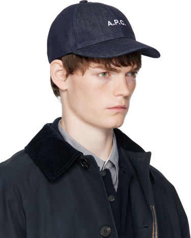 Keps A.P.C. A.P.C. Charlie Denim Baseball Cap Mörkblå | COHIZ-M24069, 1