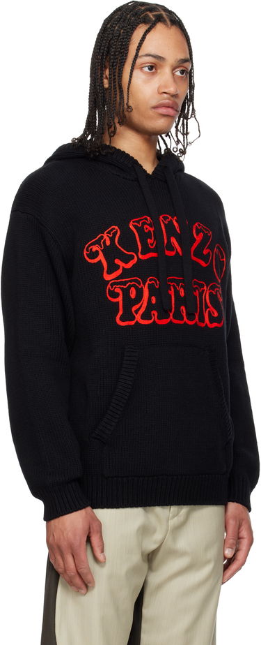 Sweatshirt KENZO Kenzo Paris VERDY Edition Knitted Hoodie Svart | FF58PU7103CJ, 1