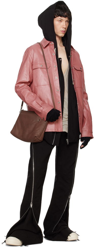 Axelväska Rick Owens Rick Owens Porterville Adri Leather Shoulder Bag Brun | RA02D0527 LBAPA, 3