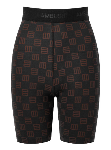 Shorts Ambush Monogram Short Legging Svart | BWCB007S22JER0011064