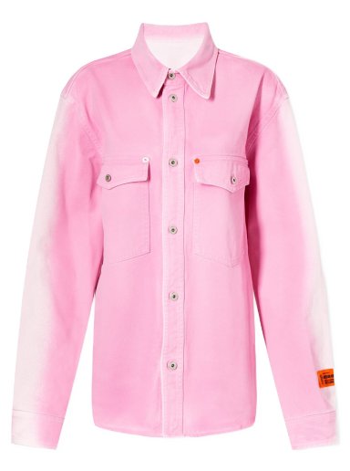 Skjorta HERON PRESTON Gradient Denim Shirt Jacket Rosa | HWYD001S23DEN0013234