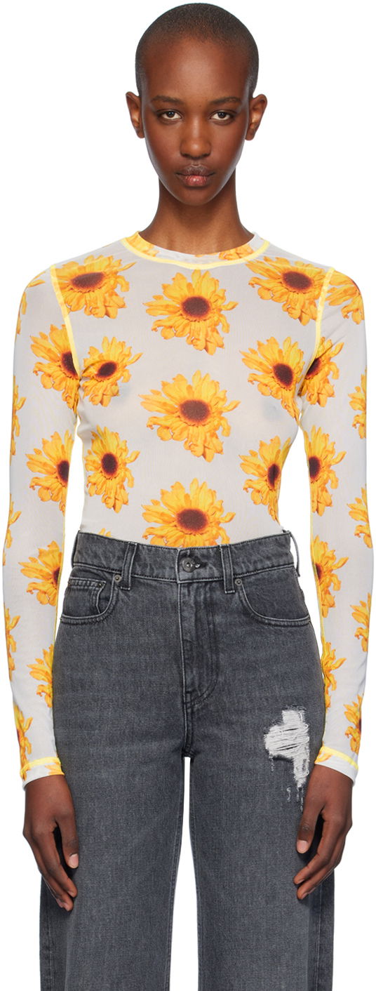 T-shirt JW Anderson Sheer Long Sleeve T-shirt Flerfärgad | JO0238-PG1670