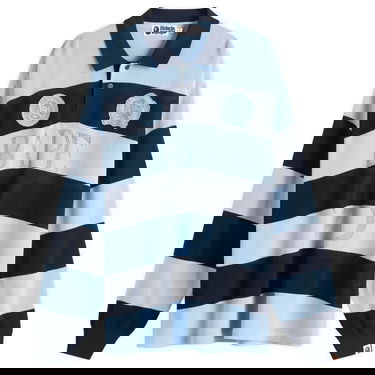 T-shirt BAPE A Bathing Ape Jacquard Multi Logo Stripe Relaxed Fit LS T-Shirt Blå | 001LTL301309M-NVY, 0