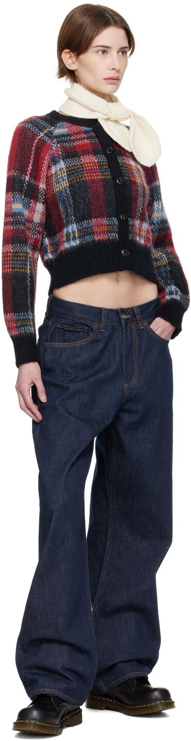 Sweater YMC YMC Foxtail Tartan Cropped Cardigan Flerfärgad | Q8XMI, 3