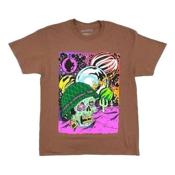 T-shirt Cactus Jack by Travis Scott Travis Scott Cactus Jack x Sheck Wes Astroworld Tour Graphic Tee Brun | TC-351