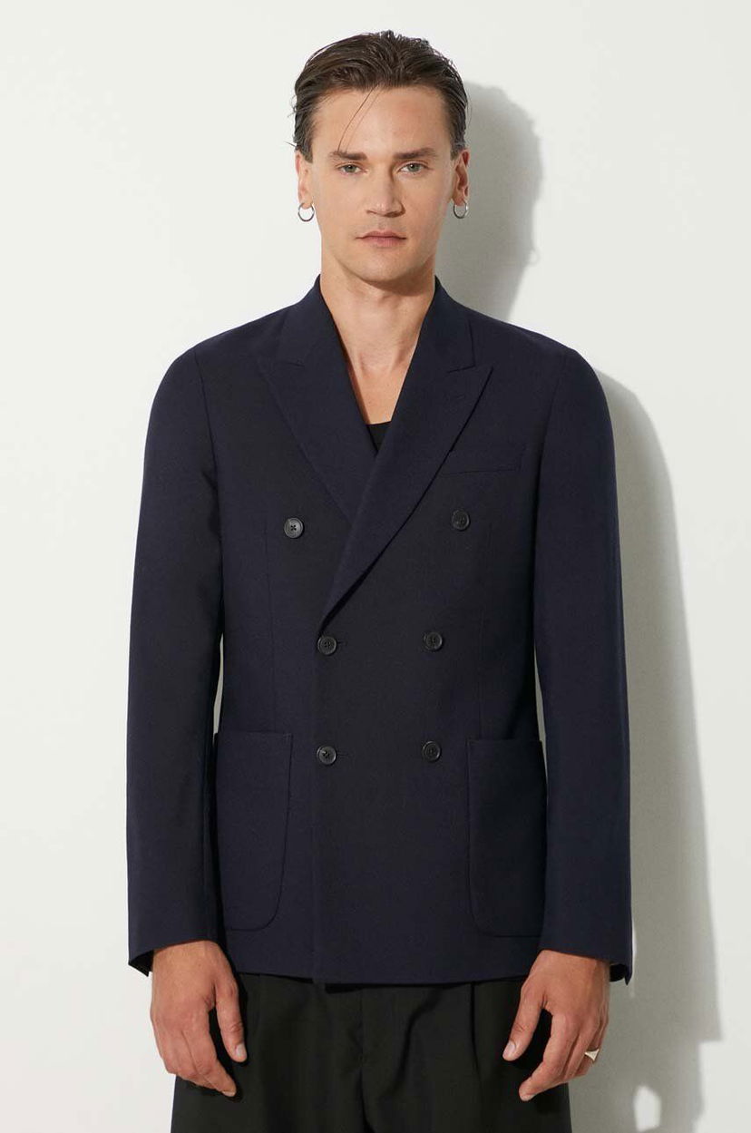 Jacka Paul Smith Paul Smith Double-Breasted Wool Blazer Mörkblå | M1R.2320.N01746