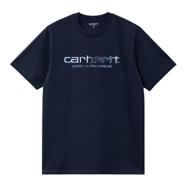 T-shirt Carhartt WIP Short Sleeve Solar Chrome Script T-Shirt WIP Mörkblå | I035205_9, 2