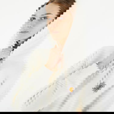 Sweatshirt Carhartt WIP Hooded Nelson, Wax Vit | I029963.D6GD, 4