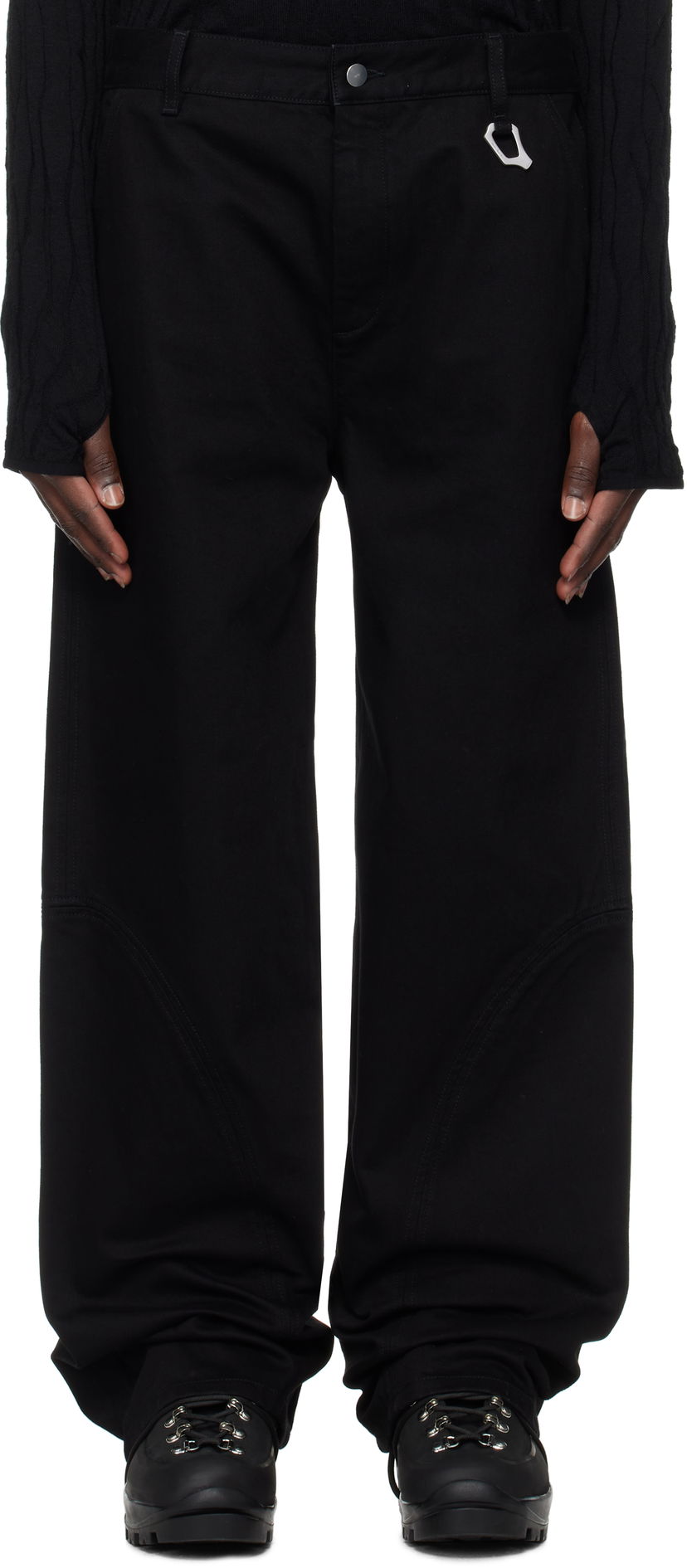 Byxor HELIOT EMIL Heliot Emil Basalt Wide-Leg Jeans Svart | PRESS25_M_10_189_BLK01