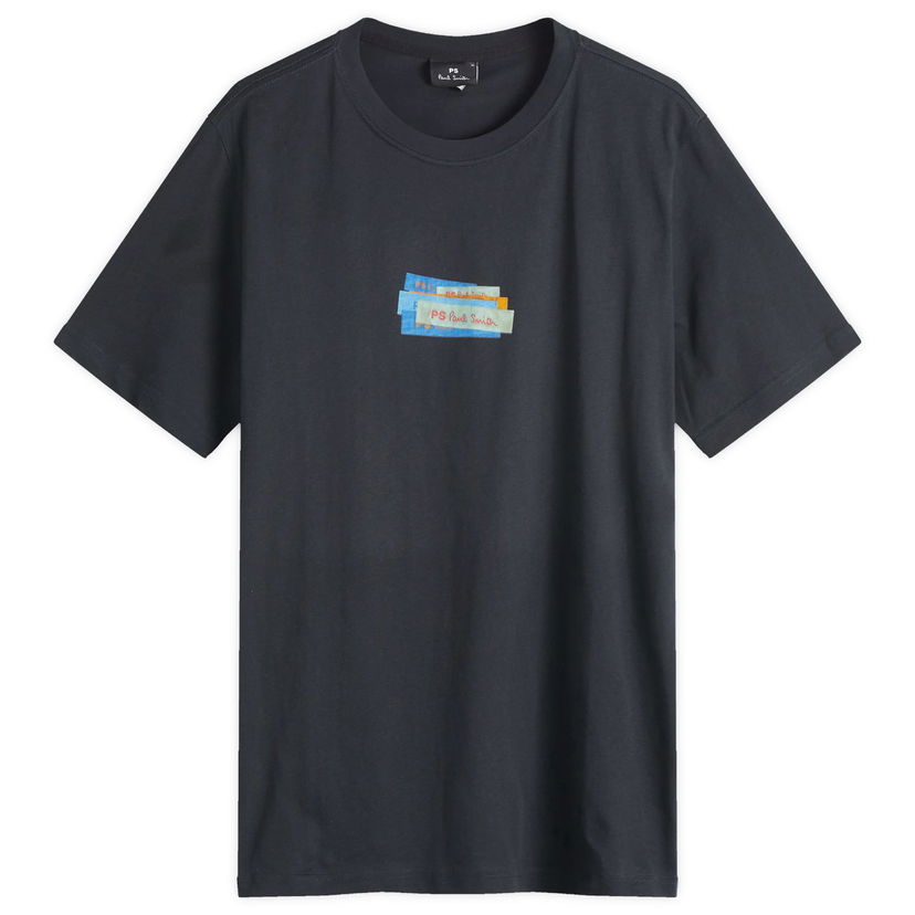 T-shirt Paul Smith Paul Smith PS Label Print T-Shirt, Size Large Svart | M2R-011R-PP5128-49