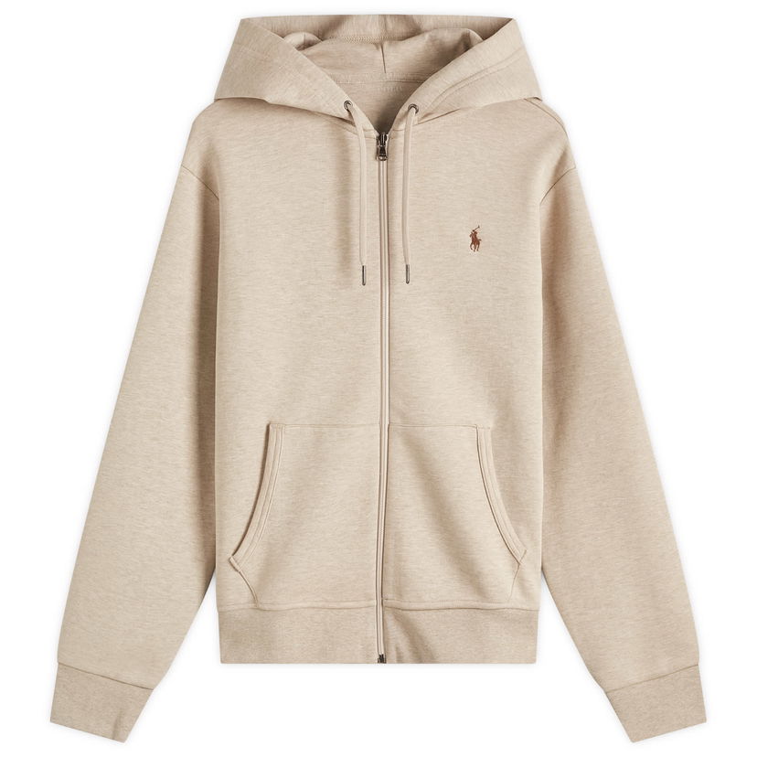 Sweatshirt Polo by Ralph Lauren Ralph Lauren Double Knit Zip Hoodie, Size Large Beige | 710881517049